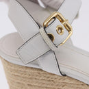 LOUIS VUITTON Star Board Line Sandals Leather White LV Auth 202318M-13