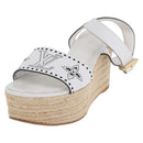 LOUIS VUITTON Star Board Line Sandals Leather White LV Auth 202318M-19