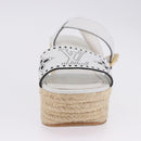 LOUIS VUITTON Star Board Line Sandals Leather White LV Auth 202318M-28