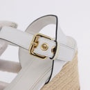 LOUIS VUITTON Star Board Line Sandals Leather White LV Auth 202318M-30