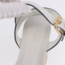 LOUIS VUITTON Star Board Line Sandals Leather White LV Auth 202318M-31
