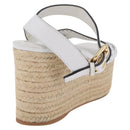 LOUIS VUITTON Star Board Line Sandals Leather White LV Auth 202318M-4