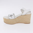 LOUIS VUITTON Star Board Line Sandals Leather White LV Auth 202318M-6
