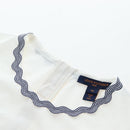 LOUIS VUITTON Sleeveless Top Cotton White Blue LV Auth 202320M-12