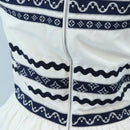 LOUIS VUITTON Sleeveless Top Cotton White Blue LV Auth 202320M-6