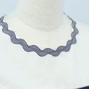 LOUIS VUITTON Sleeveless Top Cotton White Blue LV Auth 202320M-8