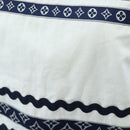 LOUIS VUITTON Sleeveless Top Cotton White Blue LV Auth 202320M-9