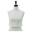 FENDI Cropped Tank Top Cotton White Pink Auth 202322M-1