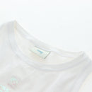 FENDI Cropped Tank Top Cotton White Pink Auth 202322M-13