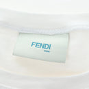 FENDI Cropped Tank Top Cotton White Pink Auth 202322M-14