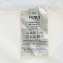 FENDI Cropped Tank Top Cotton White Pink Auth 202322M-15