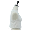 FENDI Cropped Tank Top Cotton White Pink Auth 202322M-4