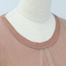 VALENTINO Short-sleeved Top Rayon Pink White Auth 202323M-6
