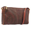 ETRO Shoulder Bag PVC Canvas Brown Bordeaux Auth 202326V-1