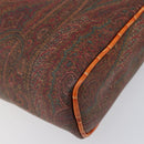 ETRO Shoulder Bag PVC Canvas Brown Bordeaux Auth 202326V-14