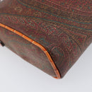 ETRO Shoulder Bag PVC Canvas Brown Bordeaux Auth 202326V-17