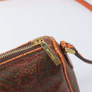 ETRO Shoulder Bag PVC Canvas Brown Bordeaux Auth 202326V-9