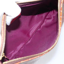 ETRO Shoulder Bag PVC Canvas Brown Bordeaux Auth 202326V-11