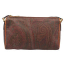 ETRO Shoulder Bag PVC Canvas Brown Bordeaux Auth 202326V-13