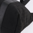 BVLGARI Logo Mania Tote Bag Canvas Black Silver Auth 202329-14