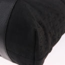 BVLGARI Logo Mania Tote Bag Canvas Black Silver Auth 202329-16
