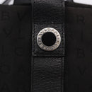 BVLGARI Logo Mania Tote Bag Canvas Black Silver Auth 202329-17