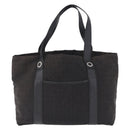 BVLGARI Logo Mania Tote Bag Canvas Black Silver Auth 202329-13