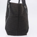BVLGARI Logo Mania Tote Bag Canvas Black Silver Auth 202329-4