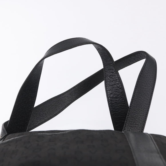 BVLGARI Logo Mania Tote Bag Canvas Black Silver Auth 202329