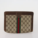 GUCCI GG Canvas Supreme Sherry Line Waist Clutch Tote 3 Set Beige Auth 202333-10