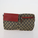 GUCCI GG Canvas Supreme Sherry Line Waist Clutch Tote 3 Set Beige Auth 202333-16