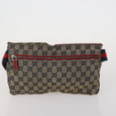 GUCCI GG Canvas Supreme Sherry Line Waist Clutch Tote 3 Set Beige Auth 202333-17