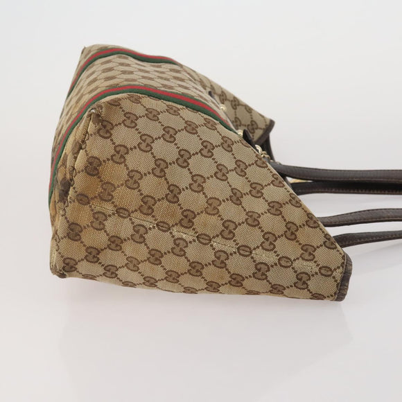 GUCCI GG Canvas Supreme Sherry Line Waist Clutch Tote 3 Set Beige Auth 202333