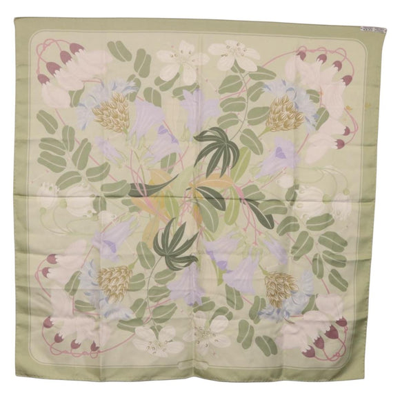 HERMES Scarf Silk Green Auth 202418
