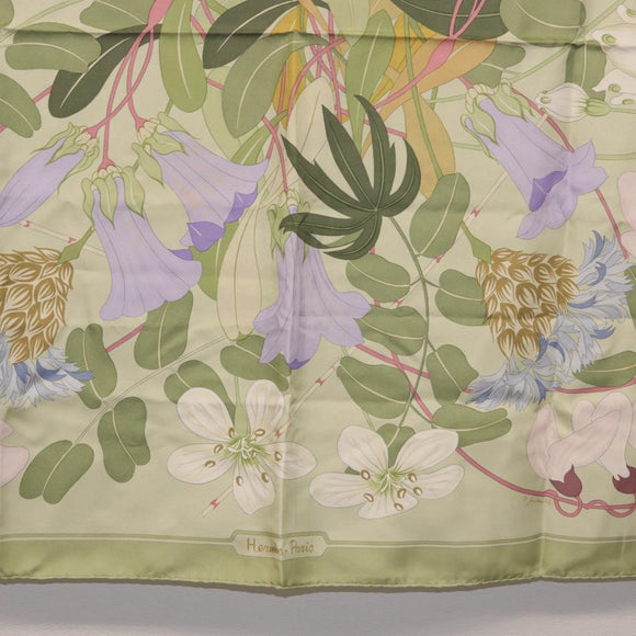 HERMES Scarf Silk Green Auth 202418