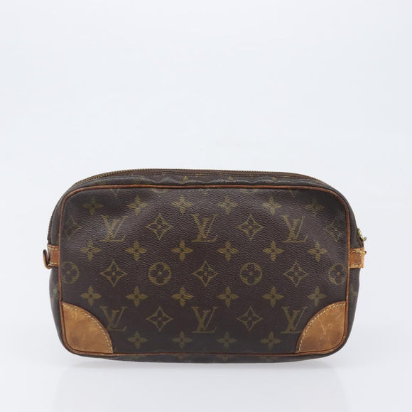 LOUIS VUITTON Monogram Marly Dragonne GM Clutch Bag 2 Set M51825 LV Auth 202425