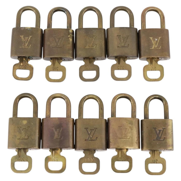 LOUIS VUITTON Padlock 10 Set Padlock metal Gold LV Auth 202429
