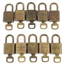 LOUIS VUITTON Padlock 10 Set Padlock metal Gold LV Auth 202429-3