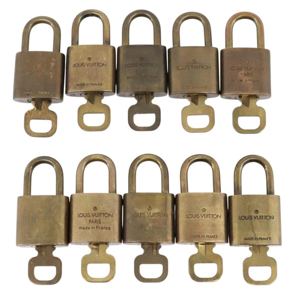 LOUIS VUITTON Padlock 10 Set Padlock metal Gold LV Auth 202429