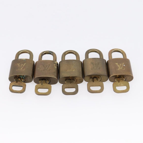 LOUIS VUITTON Padlock 10 Set Padlock metal Gold LV Auth 202429