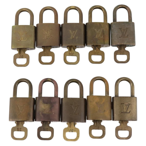 LOUIS VUITTON Padlock 10 Set Padlock metal Gold LV Auth 202430