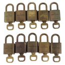 LOUIS VUITTON Padlock 10 Set Padlock metal Gold LV Auth 202430-3
