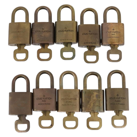 LOUIS VUITTON Padlock 10 Set Padlock metal Gold LV Auth 202431