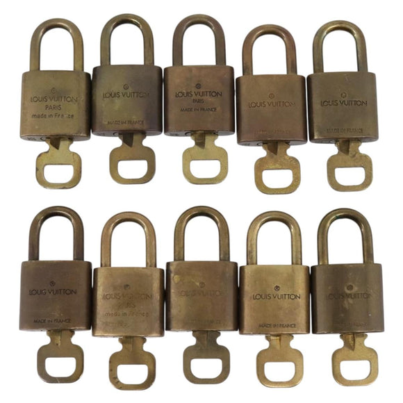 LOUIS VUITTON Padlock 10 Set Padlock metal Gold LV Auth 202432