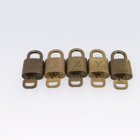 LOUIS VUITTON Padlock 10 Set Padlock metal Gold LV Auth 202432