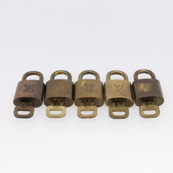 LOUIS VUITTON Padlock 10 Set Padlock metal Gold LV Auth 202434