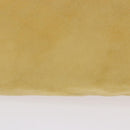 PRADA Chain Shoulder Bag Suede Yellow Gold Auth 202450-3