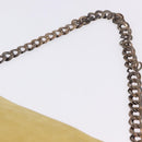 PRADA Chain Shoulder Bag Suede Yellow Gold Auth 202450-9