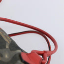 Salvatore Ferragamo Shoulder Bag Coated Canvas Red Gold Auth 202451-14