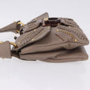 Salvatore Ferragamo Gancini Shoulder Bag Leather Brown Gold Auth 202452A-5